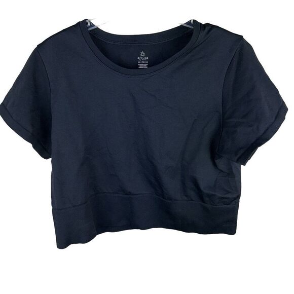 OFFLINE by Aerie Women Black Short Sleeve T-Shirt XXL Active Lounge Workout - Picture 1 of 5